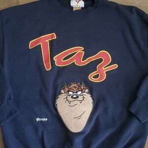 Taz Sweatshirt Vintage 1993 ARTEX Men's XL Fuzzy Face Looney Tunes Sweater